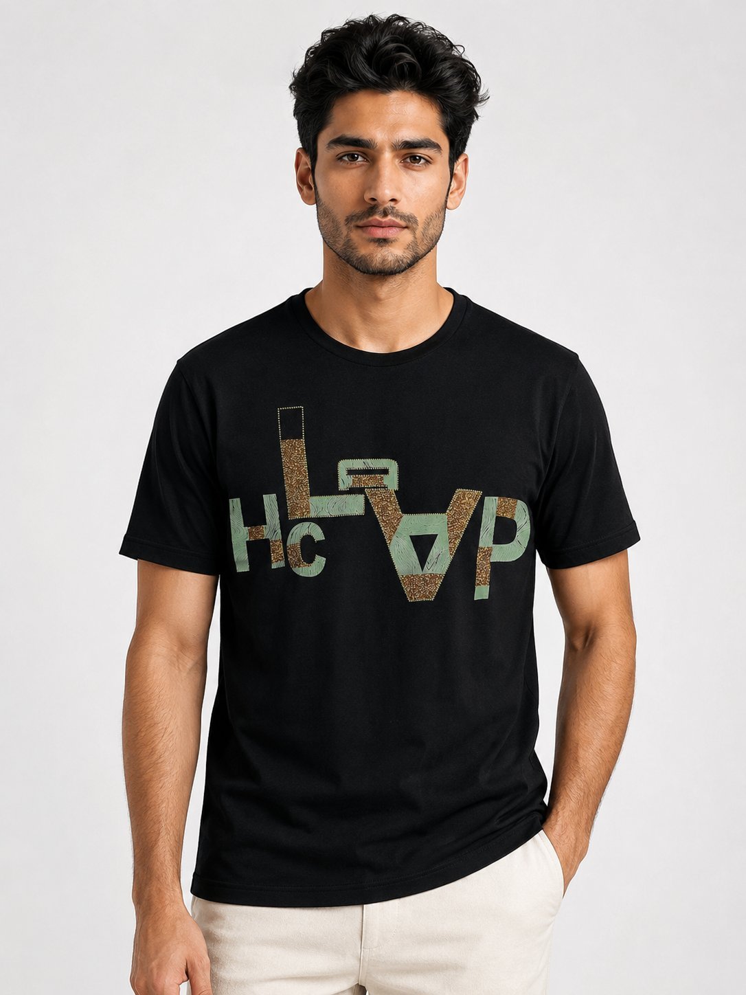 Men's Black Printed Half Sleeve T-Shirt Graphic Designs Men's Black Printed Half Sleeve T-Shirt Graphic Designs