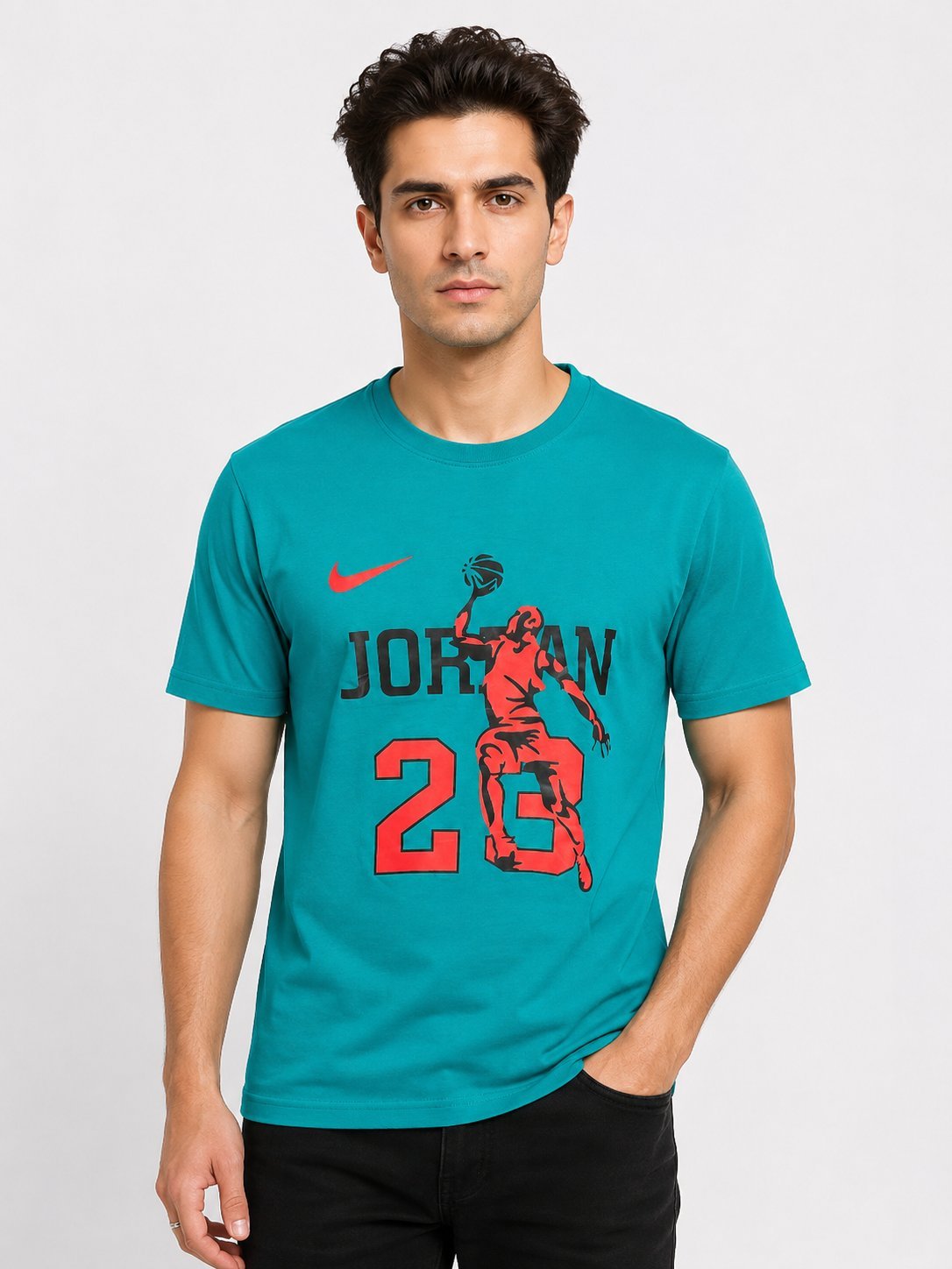 Printed Blue Half-Sleeve T-Shirt -Trendy Graphic Designs Printed Blue Half-Sleeve T-Shirt -Trendy Graphic Designs