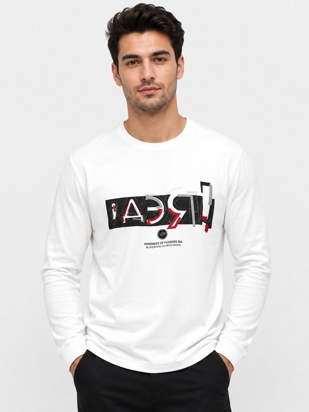 Stylish White Print T-Shirt for Men | Premium Cotton Stylish White Print T-Shirt for Men | Premium Cotton`