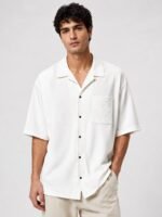 White Plain Oversize Shirt for Men Minimalist Style