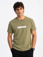 Plain Lite Green Popcorn Half Tshirt for Men