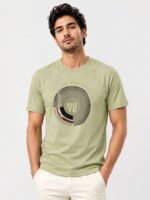 Printed Lite Yellow T-Shirt for Men | Summer Essential