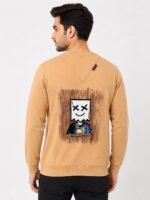 Trendy Orange Back Print Full T-Shirt for Men
