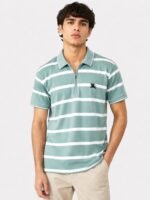 Trendy Lite Green Polo Half T-Shirt for Men Casual Wear
