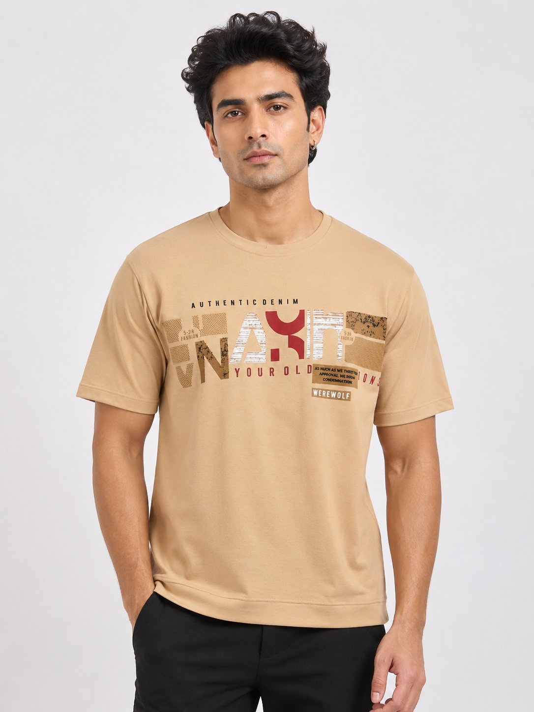 Printed Orange Half T-Shirt for Men | Vibrant Designs Printed Orange Half T-Shirt for Men | Vibrant Designs
