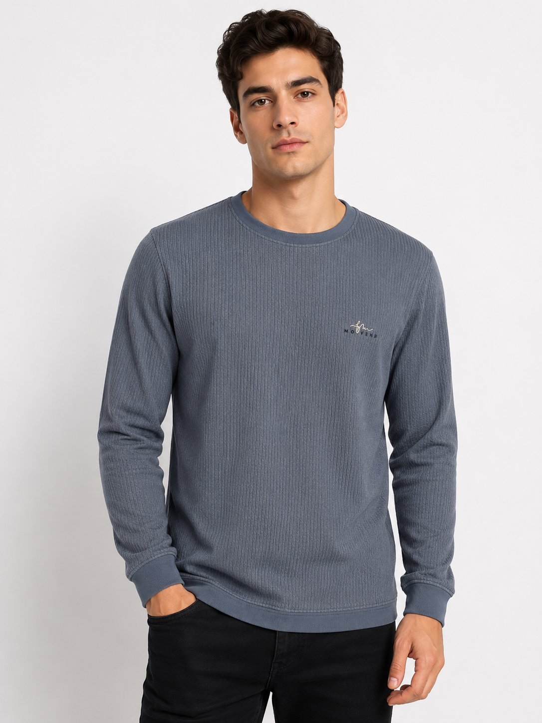 Stylish Dark Grey T-Shirt Trendy Casual Wear Stylish Dark Grey T-Shirt Trendy Casual Wear