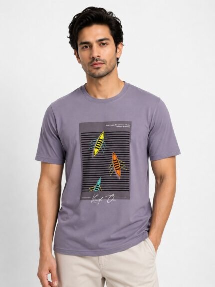 Premium Lite Grey T-Shirt for Men | Supima Imported