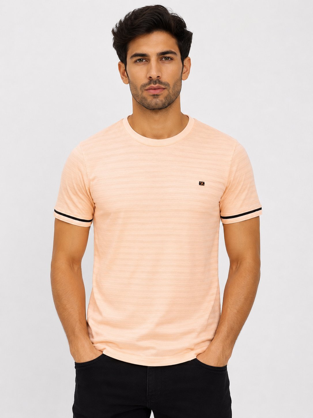 Plain Lite Pink Half Tshirt for Men & Stylish Plain Lite Pink Half Tshirt for Men & Stylish