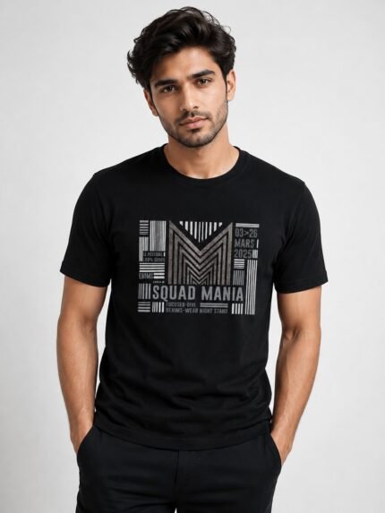 Printed Half White T-Shirt for Men Summer Fashion