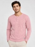 Baby Pink Plain Full T-Shirt for Men Minimalist Style