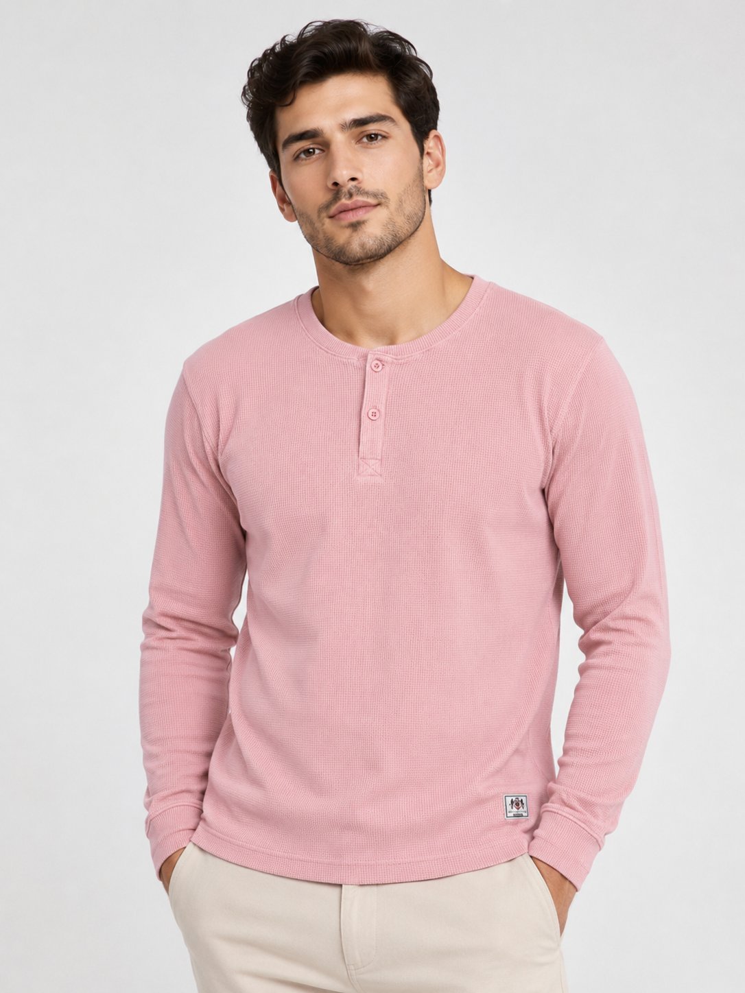 Baby Pink Plain Full T-Shirt for Men Minimalist Style Baby Pink Plain Full T-Shirt for Men Minimalist Style
