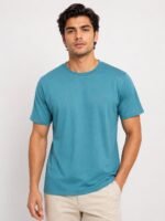 Glaucous Blue Sports Half Tshirt for Men