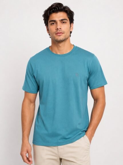 Glaucous Blue Sports Half Tshirt for Men
