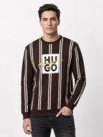Dark Brown Stripe Full Sleeve T-Shirt for Men Premium