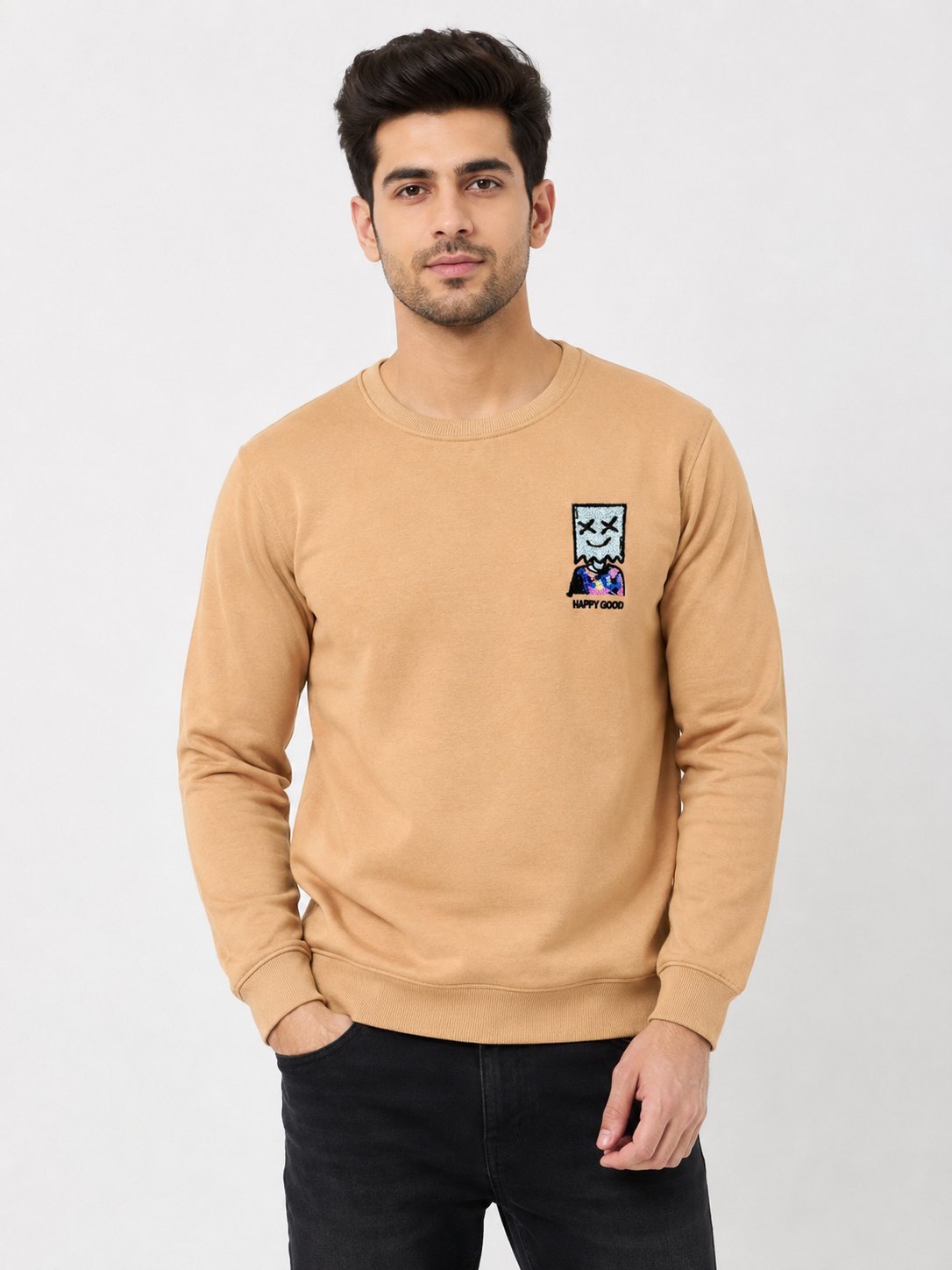 Trendy Orange Back Print Full T-Shirt for Men Trendy Orange Back Print Full T-Shirt for Men