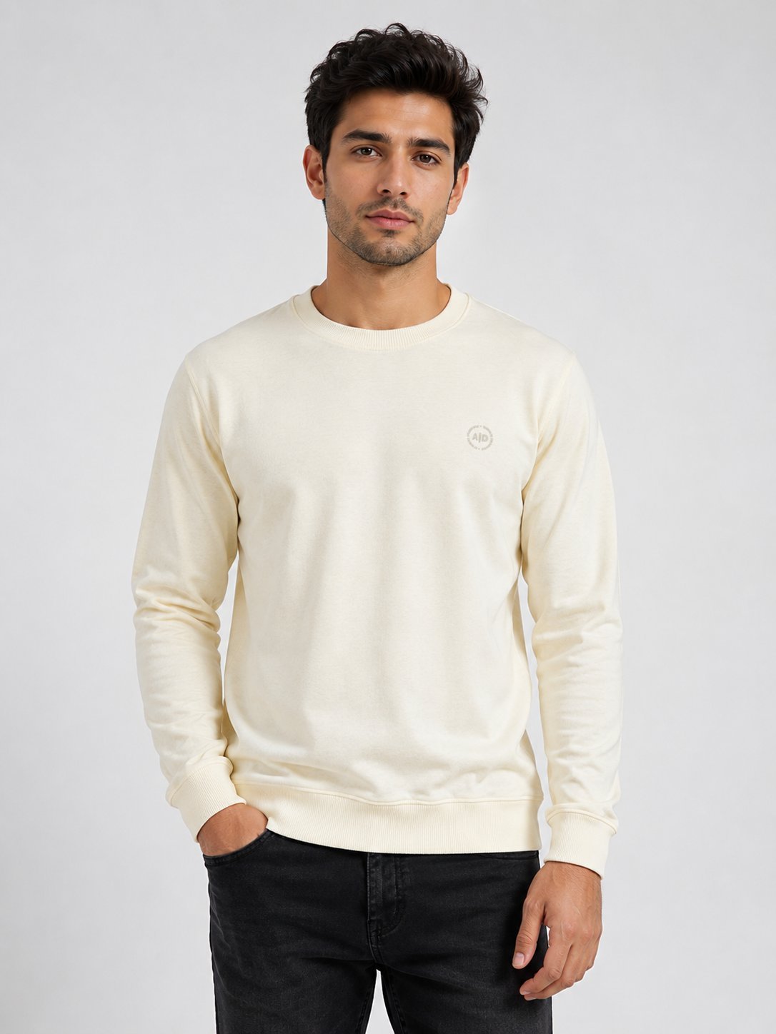 Classic Cream Plain T-Shirt for Men | Premium Cotton Classic Cream Plain T-Shirt for Men | Premium Cotton