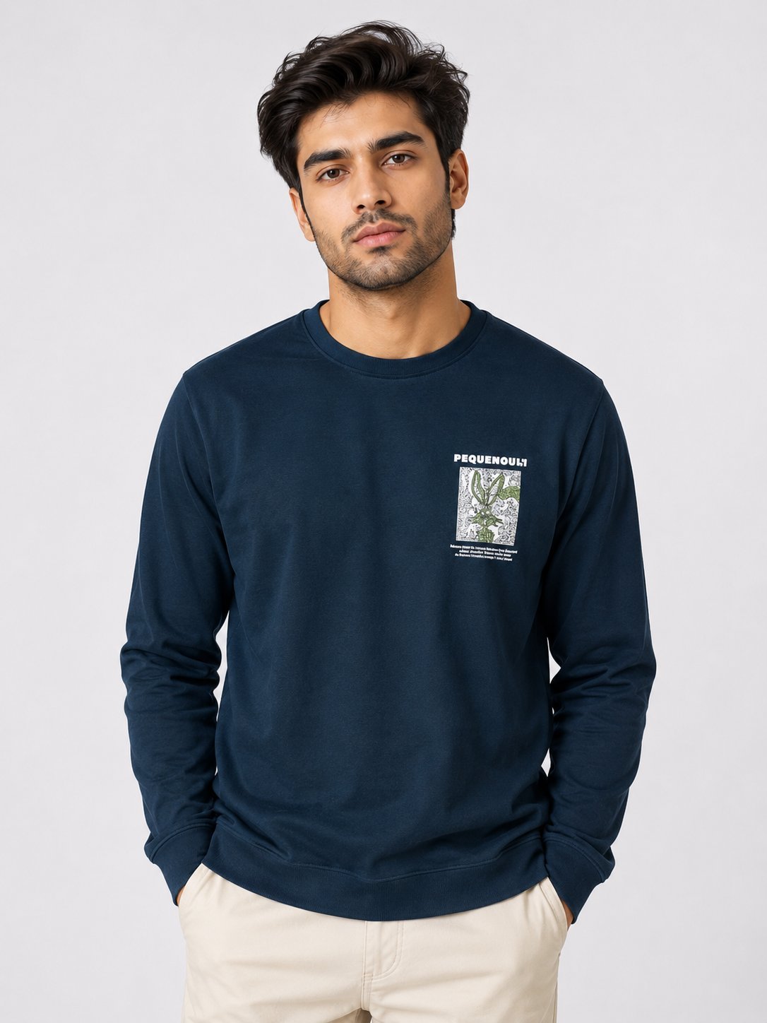 Dark Blue Oversized T-Shirt for Men Dark Blue Oversized T-Shirt for Men