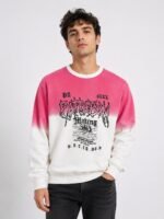 Lite Pink Full Sweatshirt for Men Trendy Pastel