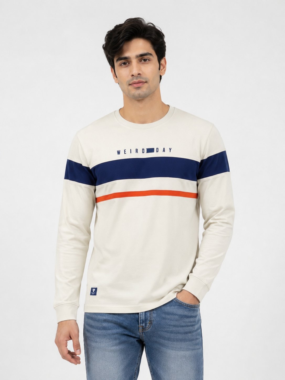 Cream Striped Men's T-Shirt Premium Cotton Timeless Style Cream Striped Men's T-Shirt Premium Cotton Timeless Style