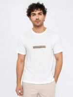 Plain White Popcorn Half Tshirt for Men