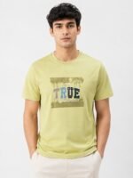 Stylish Men's Lite Yellow Printed T-Shirt Premium Summer Style