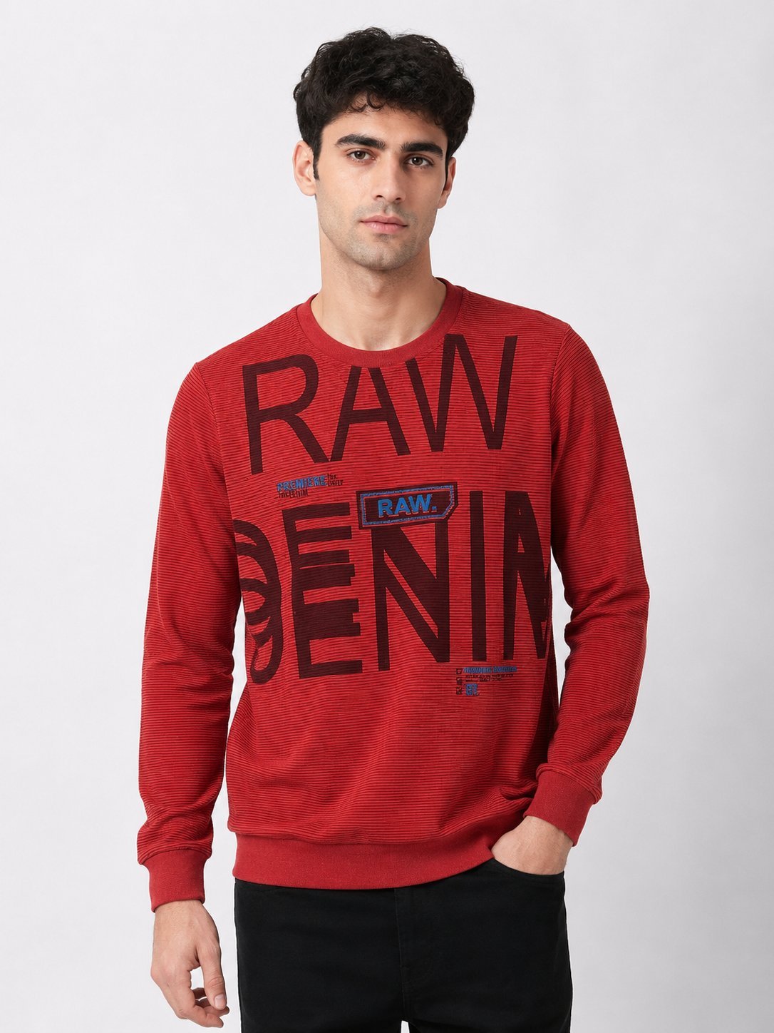 Men's Stylish Red Printed Full T-Shirt - Premium Imported, Slim Fit Men's Stylish Red Printed Full T-Shirt - Premium Imported, Slim Fit
