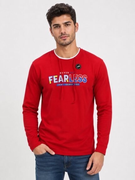 Red Printed Men's T-Shirt - Premium Trendy Design