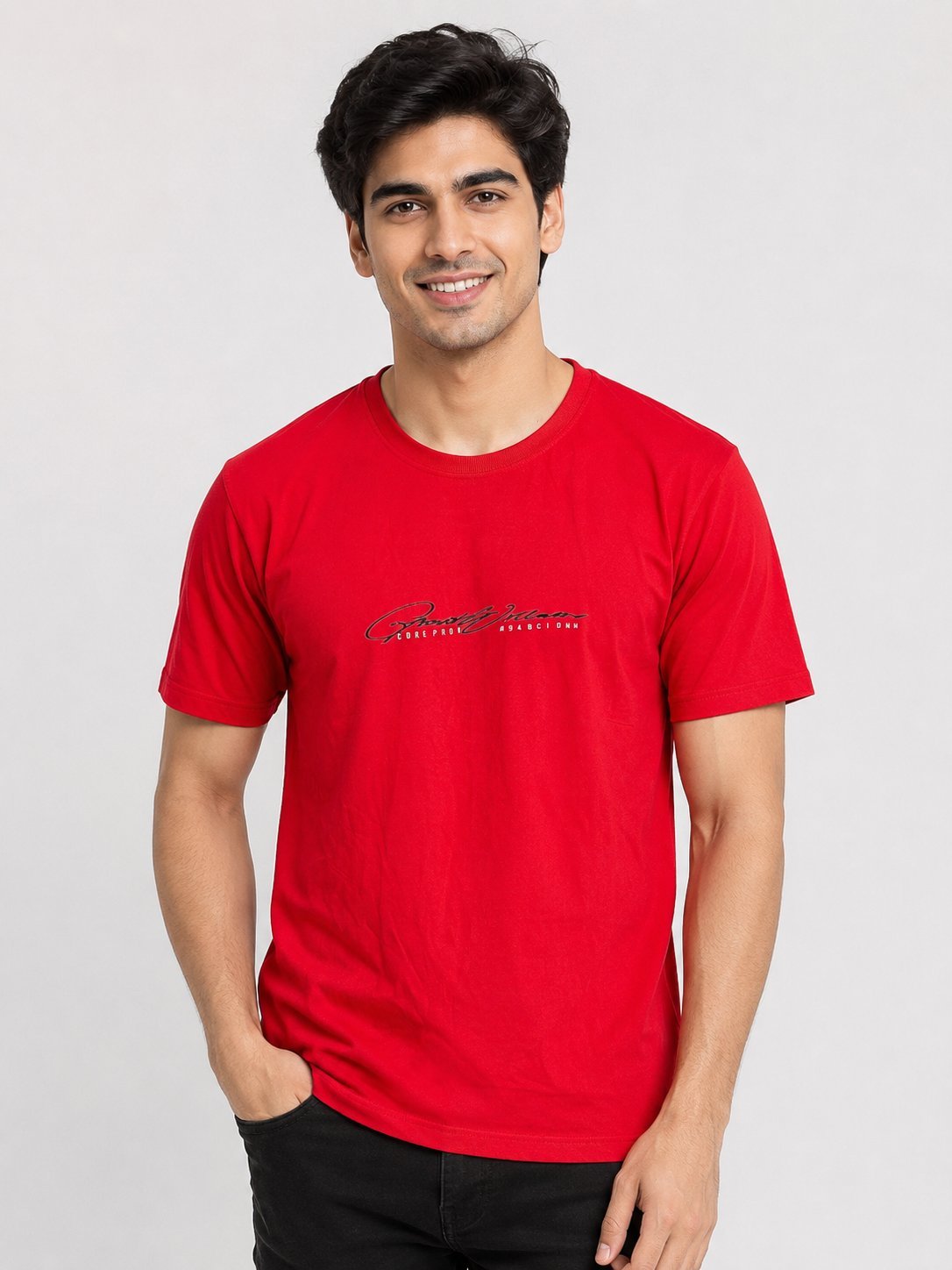 Premium Red Plain Half T-Shirt for Men Bold & Classic Premium Red Plain Half T-Shirt for Men Bold & Classic