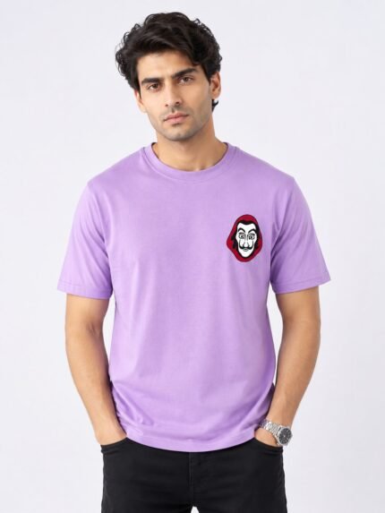 Best Stylish Purple Printed Oversized T-Shirt For Men
