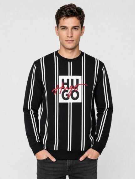 Black Stripe Full Sleeve T-Shirt for Men & Premium