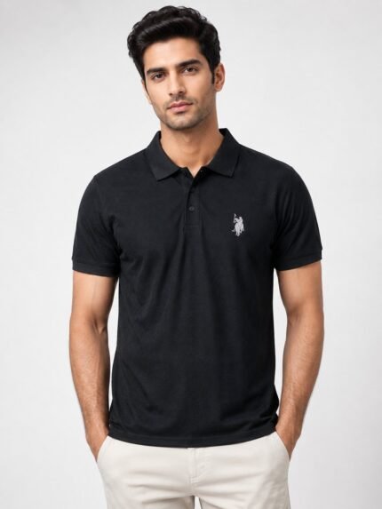 Stylish Black Polo T-Shirt for Men | Classic & Trendy