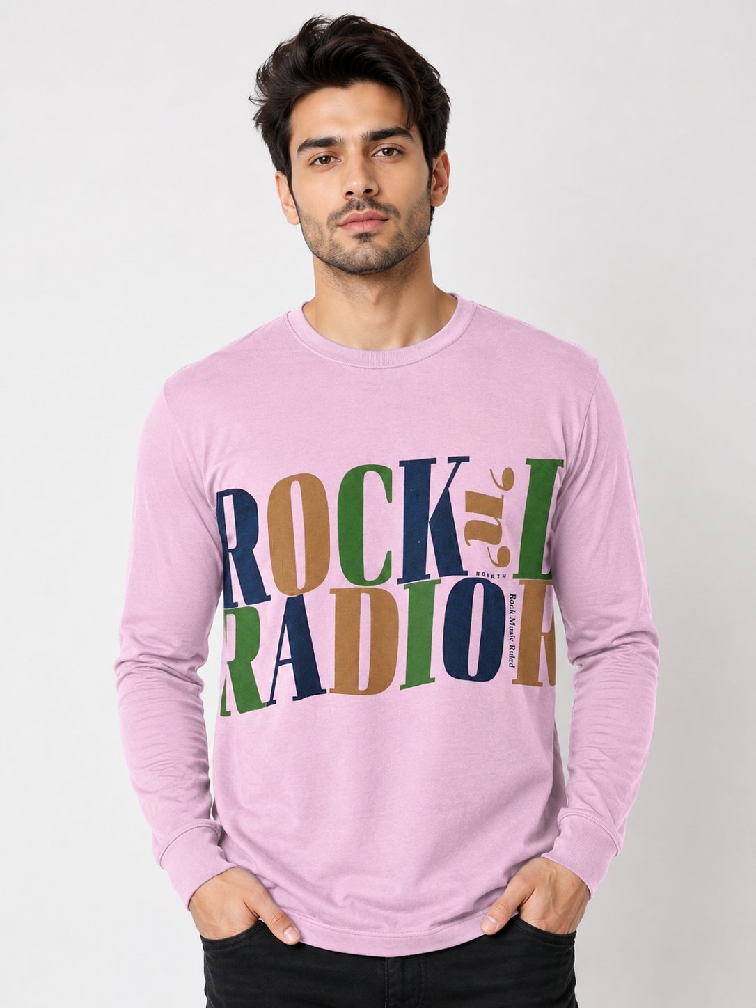 Baby Pink Printed Men's T-Shirt for men Baby Pink Printed Men's T-Shirt for men