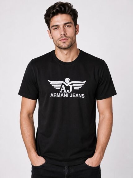 Printed Dark Green Sport Half T-Shirt | Athletic Slim Fit