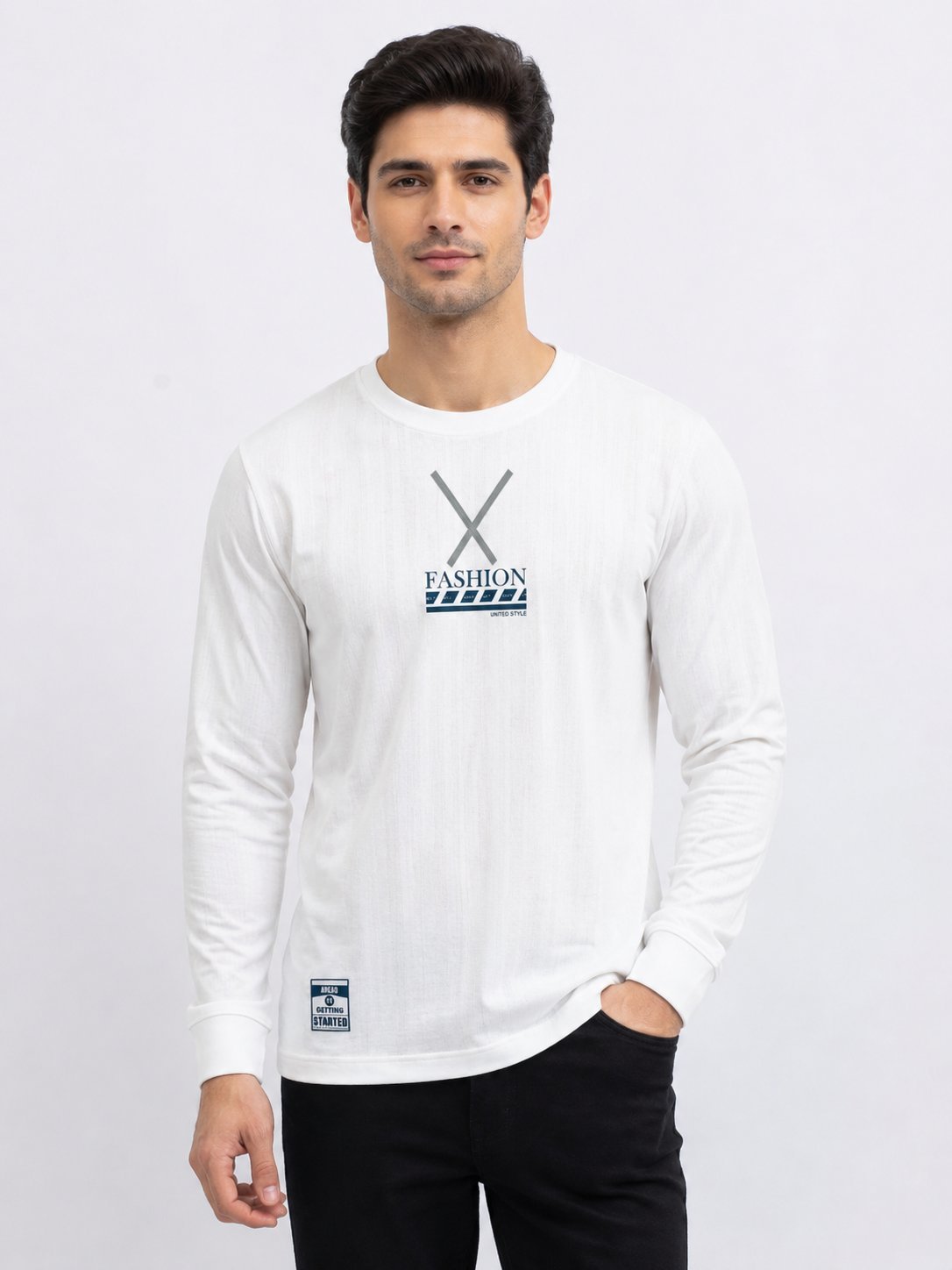 Men's White Plain T-Shirt Classic Wardrobe Men's White Plain T-Shirt Classic Wardrobe