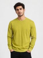 Yellow Plain Full Sleeve T-Shirt Vibrant Casual Wear