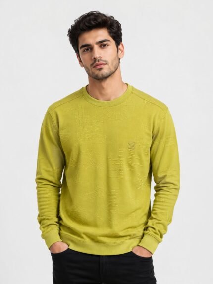Yellow Plain Full Sleeve T-Shirt Vibrant Casual Wear