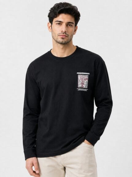 Black Oversized T-Shirt for Men | 240 GSM Heavy Cotton