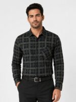Regal Green Checks Shirt for Men