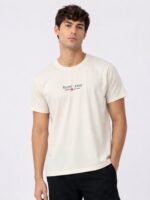 Lite Yellow Plain Half T-Shirt For Men