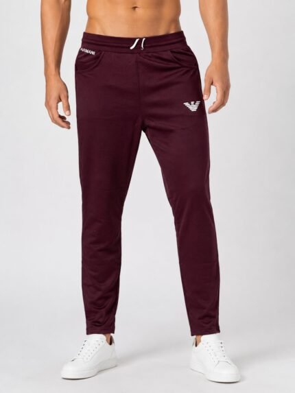 Basic Wine Lycra Track Pant Lover for Men Stylish