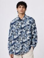 Imported Blue Digital Printed Shirt for Men Stylish Party Wear