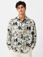 Stylish Best Full Printed Cream Shirt for Men