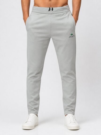 Men's Lite Grey Classic Lycra Track Pants Running & Casual Wear