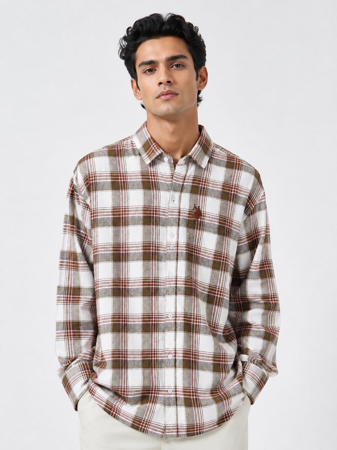 Checks Full Dark Brown Shirt for Men & Premium Checks Full Dark Brown Shirt for Men & Premium