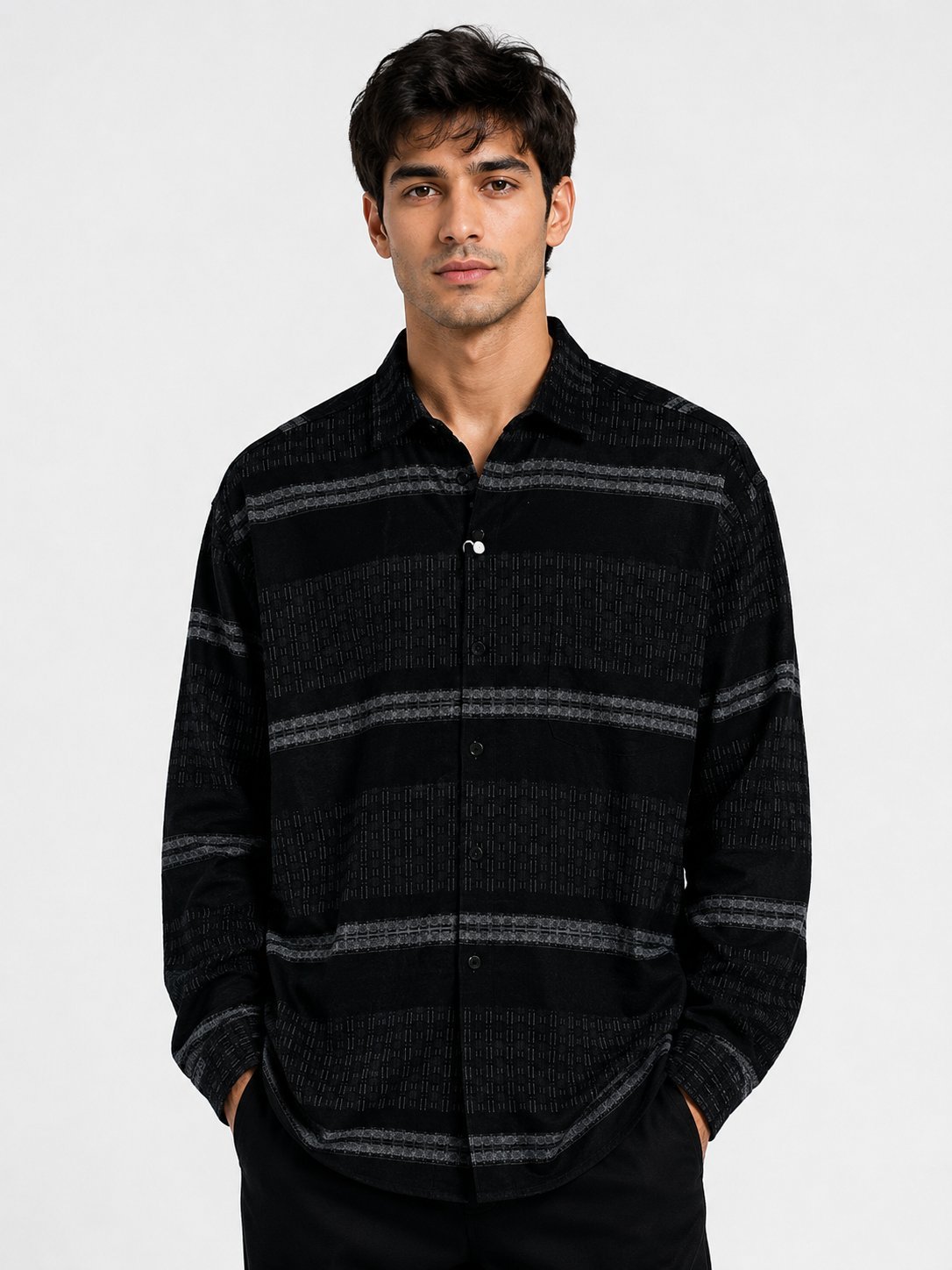 Imported Black Digital Printed Shirt for Men Stylish Party Wear Imported Black Digital Printed Shirt for Men Stylish Party Wear