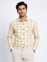 Classic Orange Checks Shirt for Men