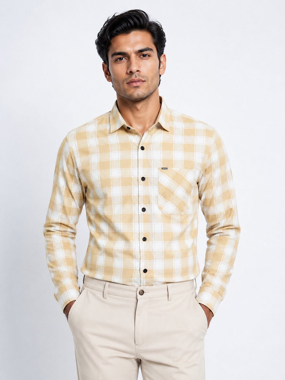 Classic Orange Checks Shirt for Men Classic Orange Checks Shirt for Men