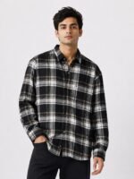 Classic Matte Black Checks Full Shirt Trendy Check Pattern