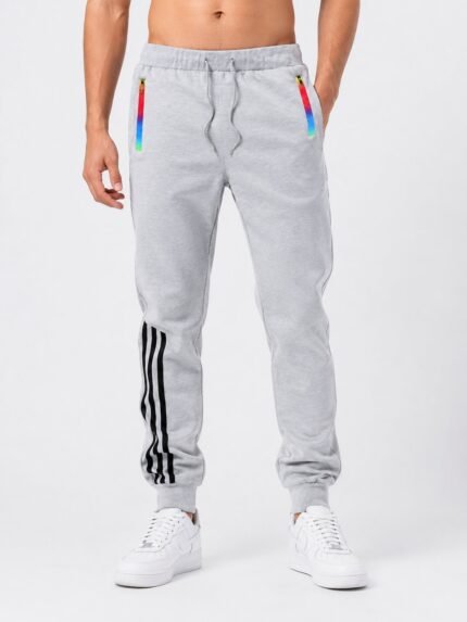 Lite Grey Cotton Trackpants for Men – Minimalist Style