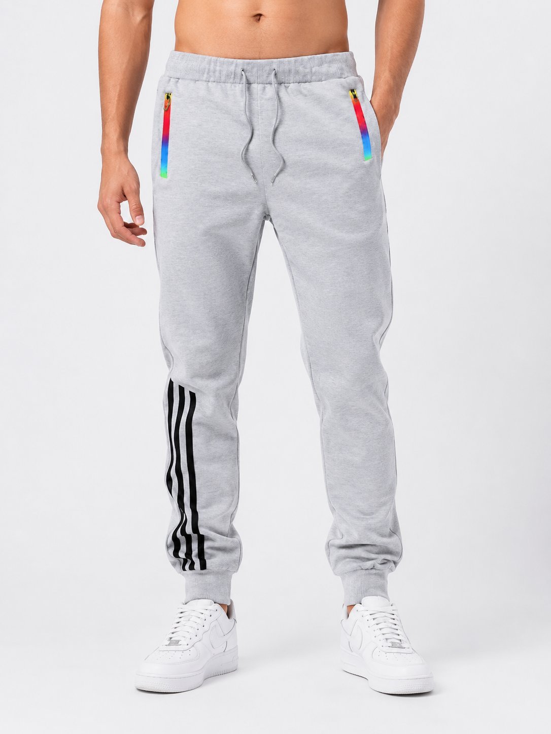 Lite Grey Cotton Trackpants for Men – Minimalist Style Lite Grey Cotton Trackpants for Men – Minimalist Style